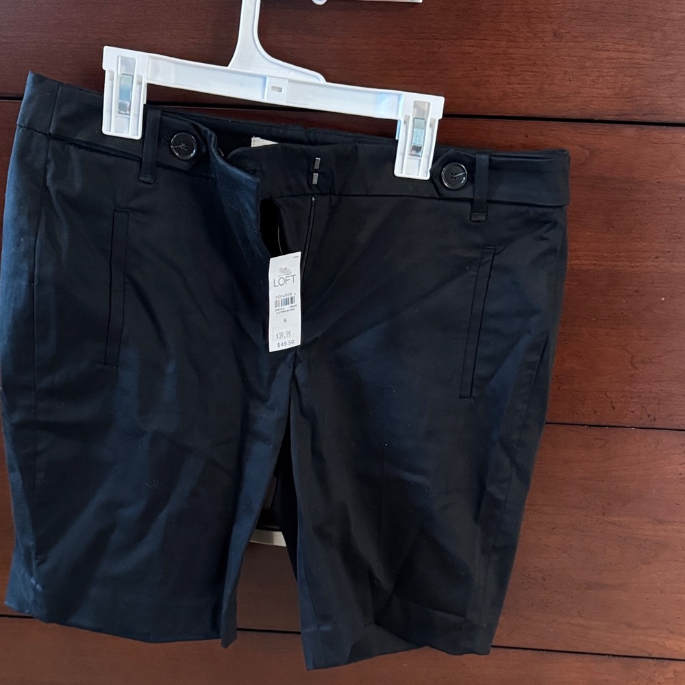 LOFT Navy Tailored Dress Shorts